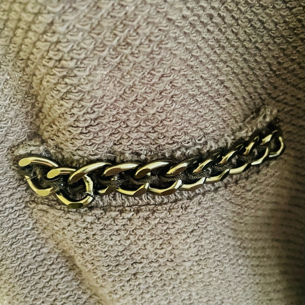 Trouve Open Sweater Jacket With Chain Details Xs - image 4